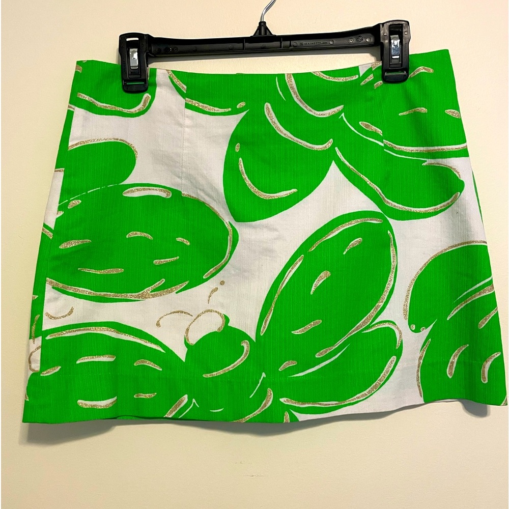 Lily Pulitzer green/white skirt size 6